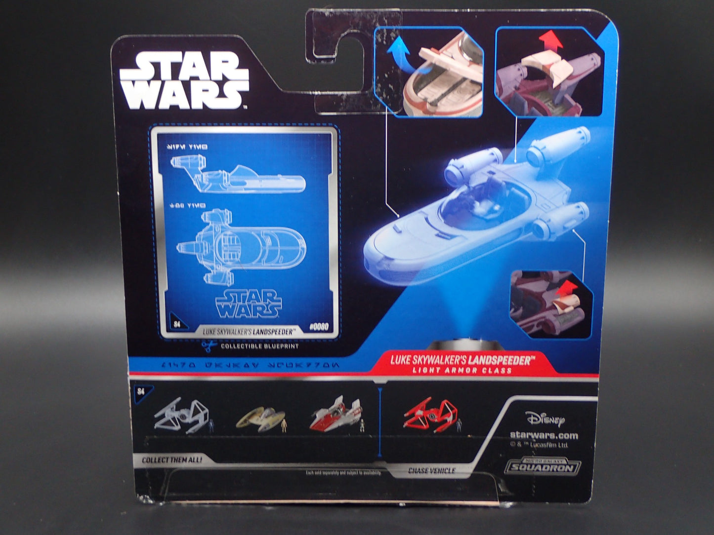 2025 STAR WARS MICRO GALAXY SQUADRON LUKE SKYWALKERS LANDSPEEDER CHASE SERIES 4