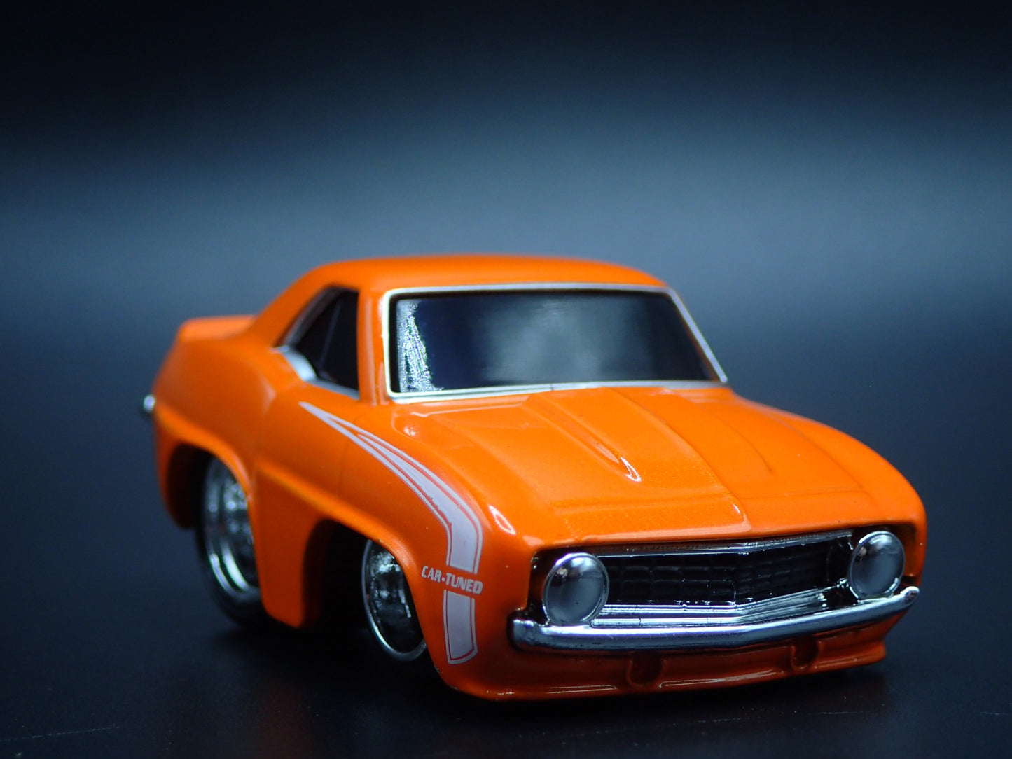 1969 69 CHEVY CHEVROLET CAMARO TUNED ORANGE 1:64 SCALE DIORAMA DIECAST MODEL CAR