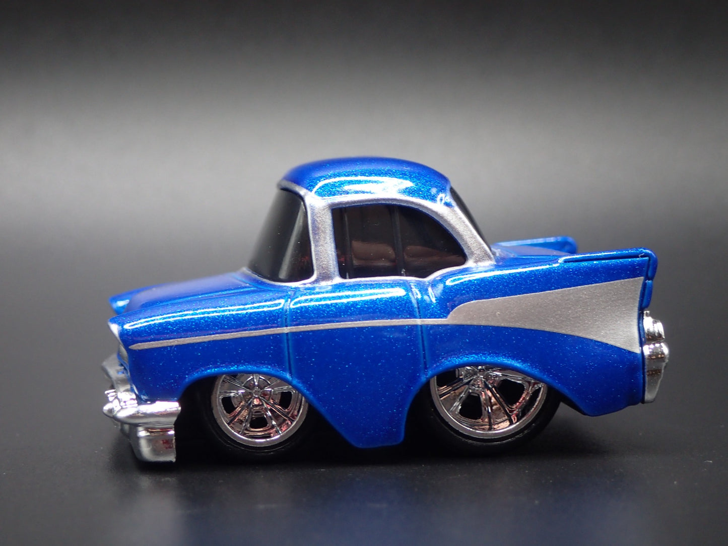1957 57 CHEVY CHEVROLET BEL AIR TUNED BLUE 1:64 SCALE DIECAST MODEL CAR