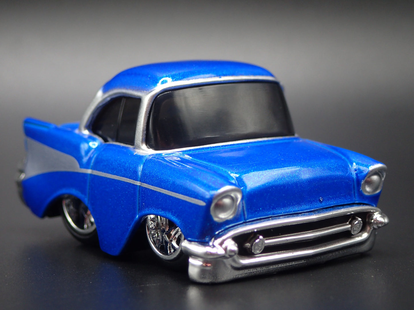1957 57 CHEVY CHEVROLET BEL AIR TUNED BLUE 1:64 SCALE DIECAST MODEL CAR