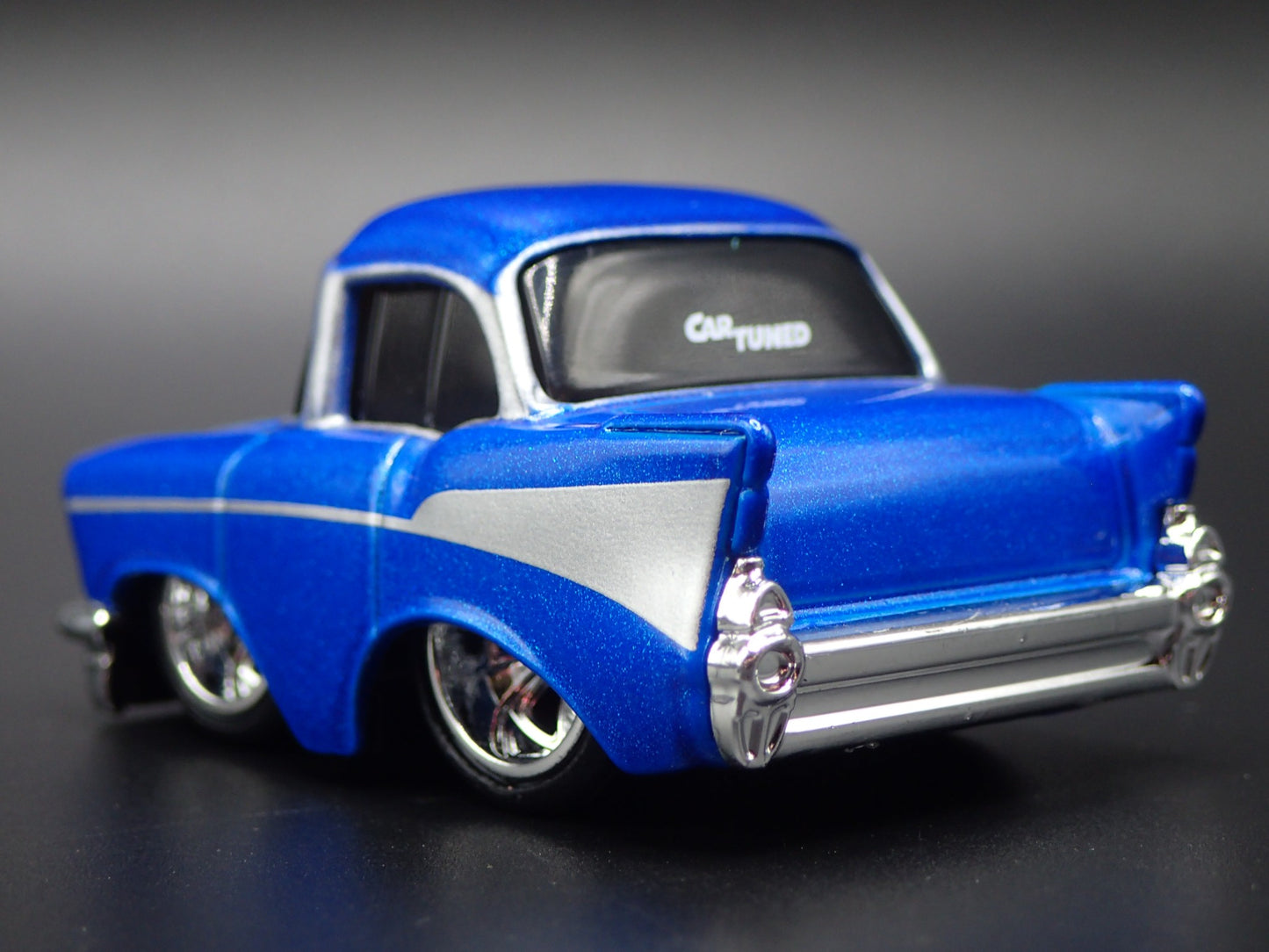 1957 57 CHEVY CHEVROLET BEL AIR TUNED BLUE 1:64 SCALE DIECAST MODEL CAR
