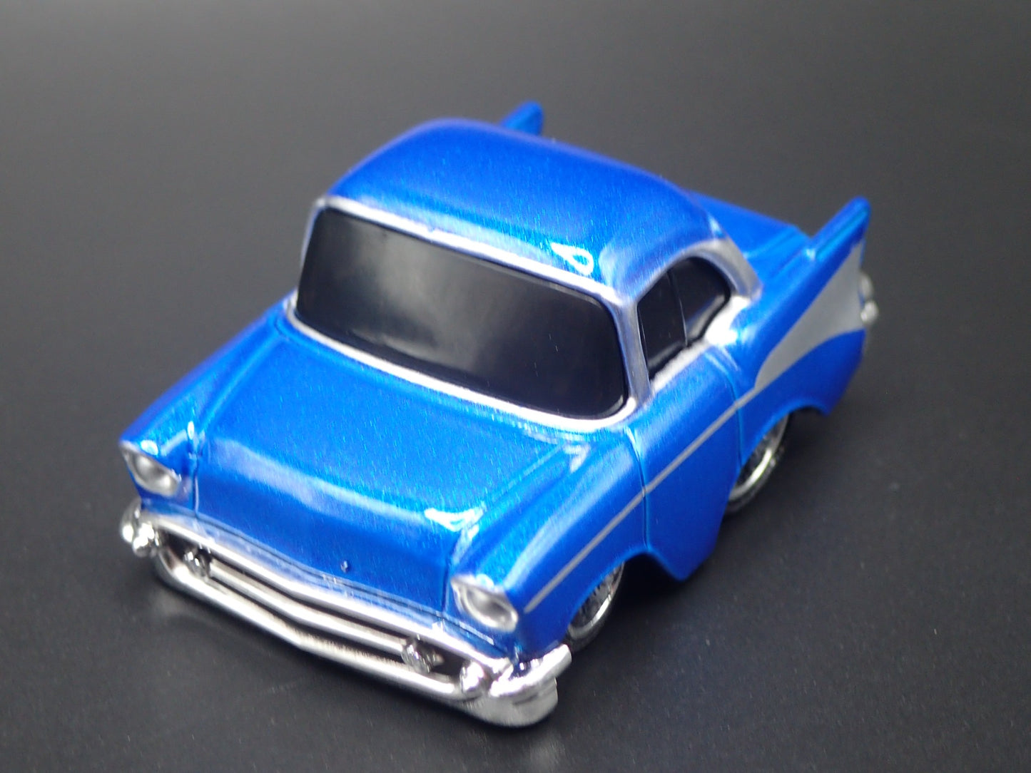 1957 57 CHEVY CHEVROLET BEL AIR TUNED BLUE 1:64 SCALE DIECAST MODEL CAR