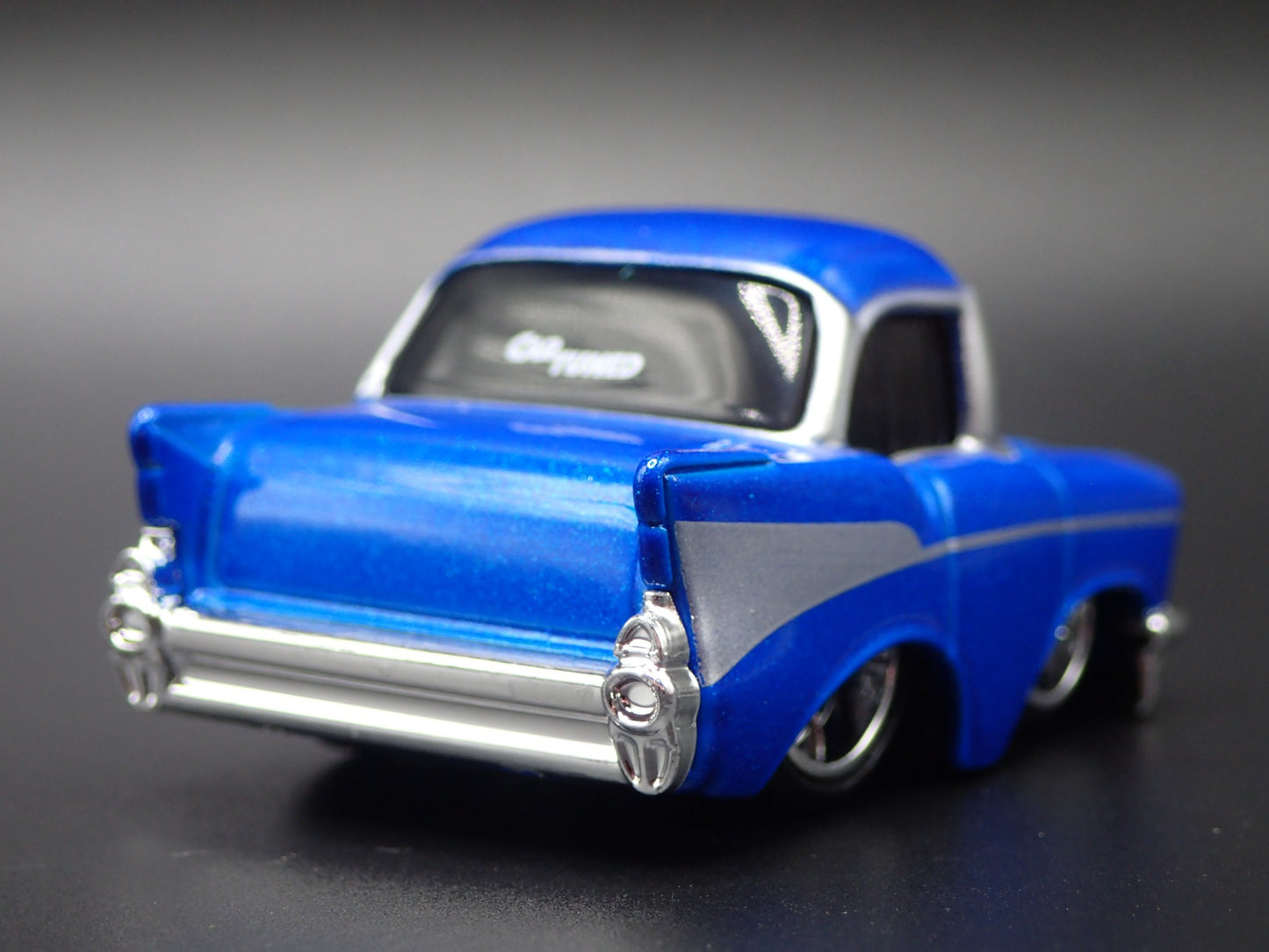 1957 57 CHEVY CHEVROLET BEL AIR TUNED BLUE 1:64 SCALE DIECAST MODEL CAR