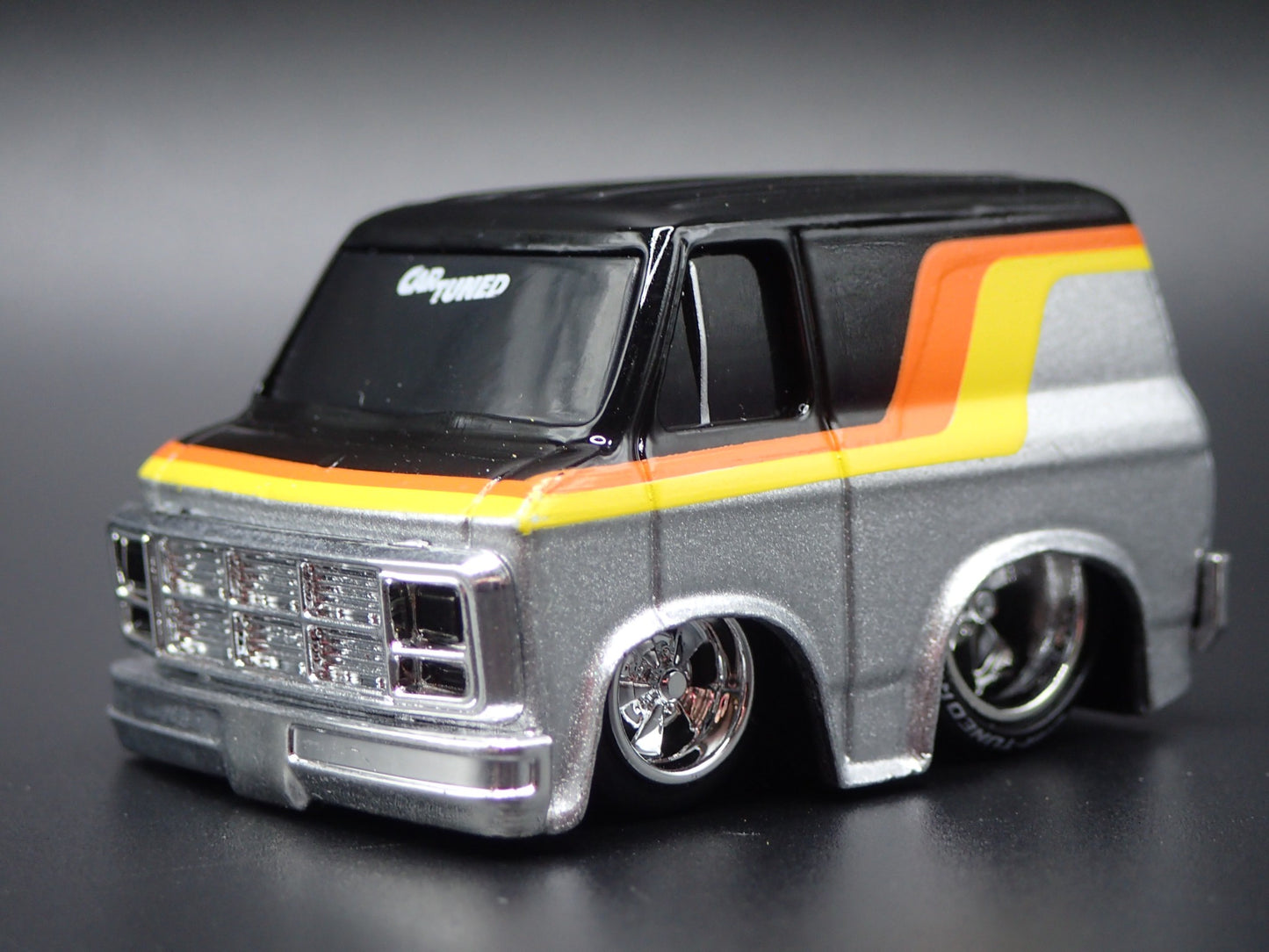 1979 79 GMC VANDURA PANEL VAN CAR TUNED SILVER 1/64 SCALE DIECAST MODEL CAR