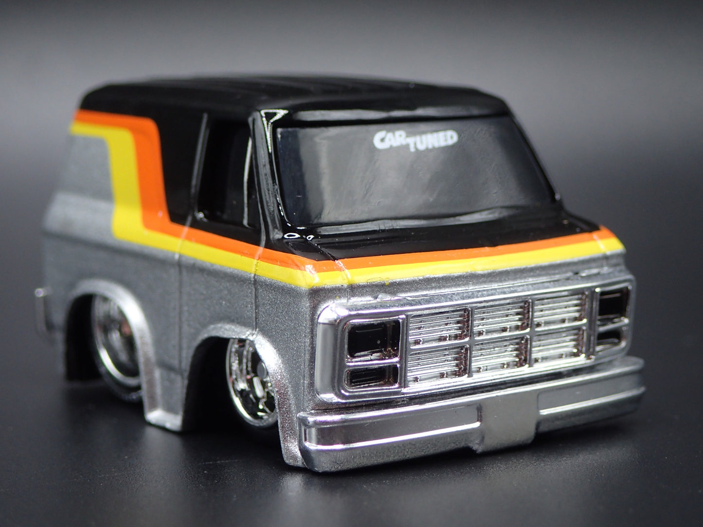 1979 79 GMC VANDURA PANEL VAN CAR TUNED SILVER 1/64 SCALE DIECAST MODEL CAR