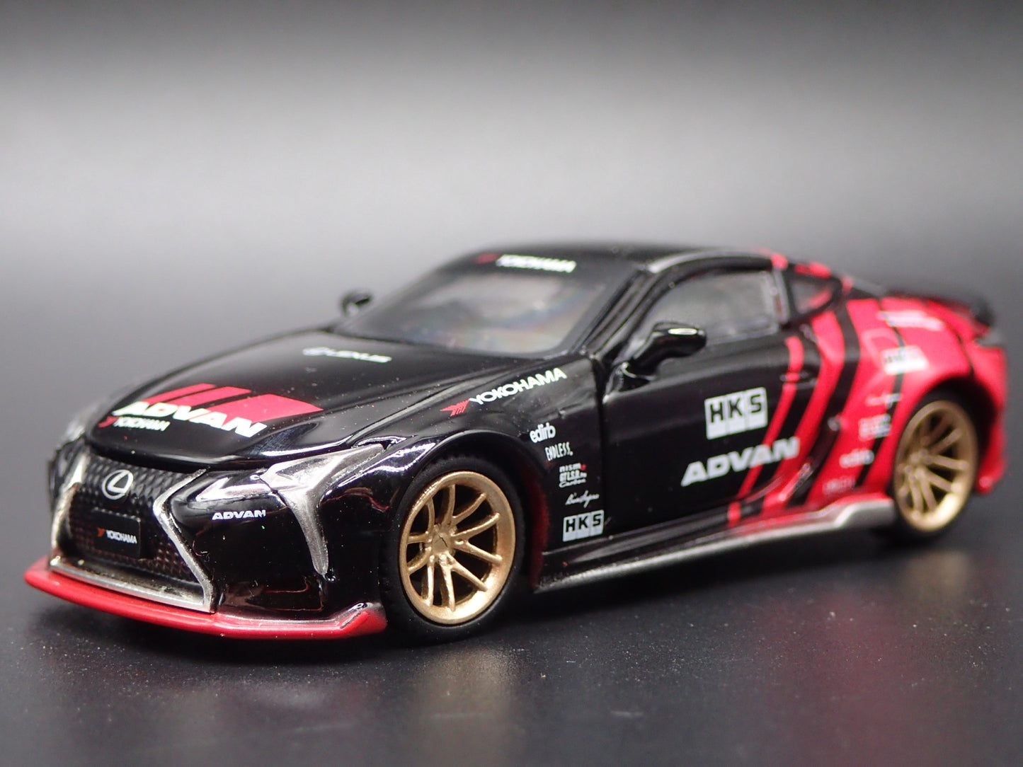 2018-2025 LEXUS LC 500 LB WORKS HKS ADVAN 1/64 SCALE DIORAMA DIECAST MODEL CAR