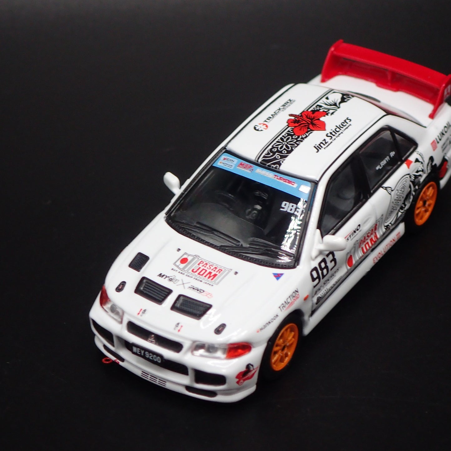 MITSUBISHI LANCER EVOLUTION EVO III TRACKERZ RACING 1:64 SCALE DIECAST MODEL CAR