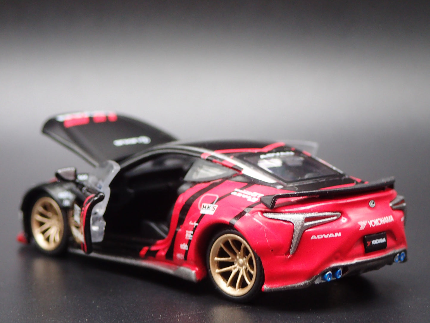 2018-2025 LEXUS LC 500 LB WORKS HKS ADVAN 1/64 SCALE DIORAMA DIECAST MODEL CAR