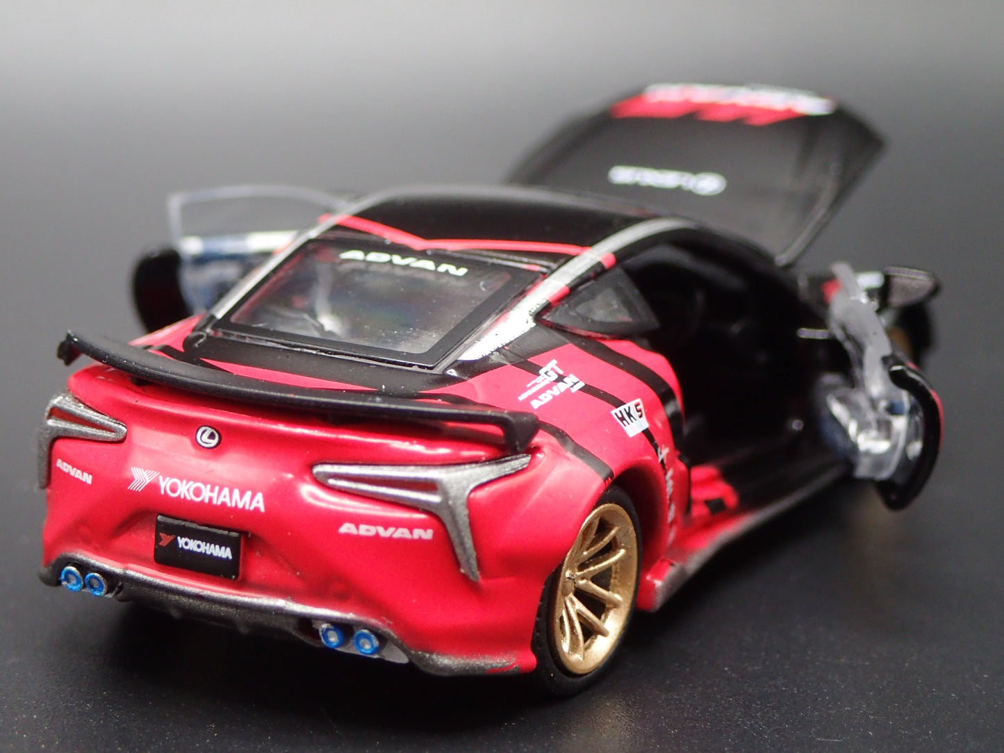2018-2025 LEXUS LC 500 LB WORKS HKS ADVAN 1/64 SCALE DIORAMA DIECAST MODEL CAR