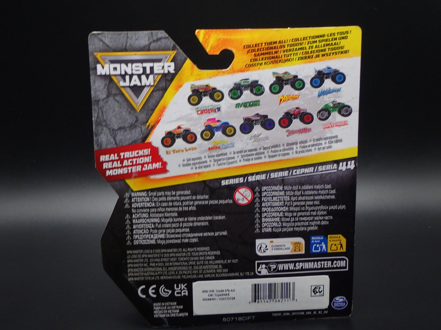 2025 SPIN MASTER MONSTER JAM TRUCK GRAVE DIGGER TRAINING TRUCKS CHASE SERIES 44