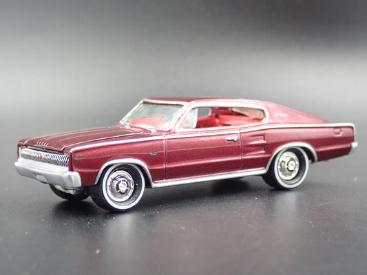 1967 67 DODGE CHARGER DARK RED 1:64 SCALE COLLECTIBLE DIORAMA DIECAST MODEL CAR