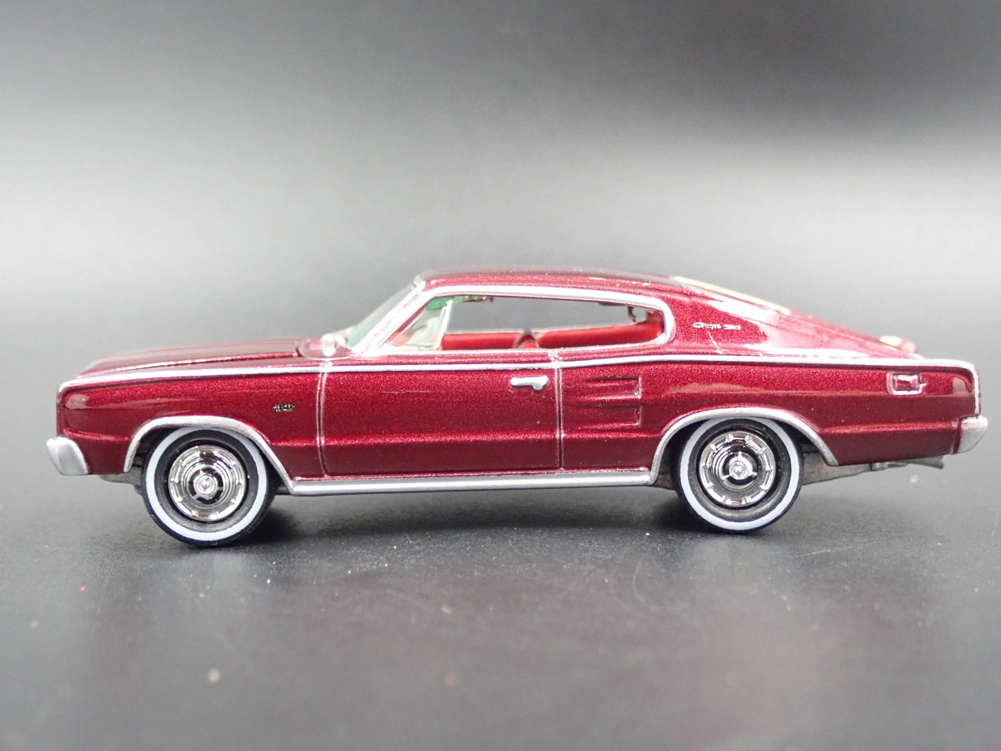 1967 67 DODGE CHARGER DARK RED 1:64 SCALE COLLECTIBLE DIORAMA DIECAST MODEL CAR