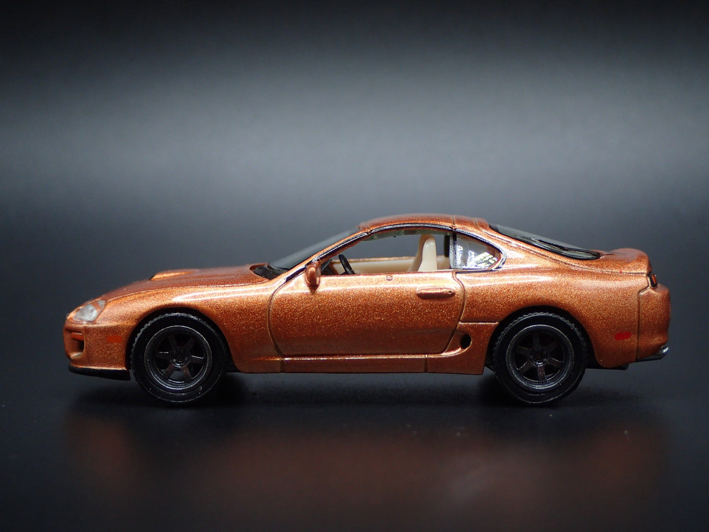 1993 - 2002 TOYOTA SUPRA GOLD 1/64 SCALE COLLECTIBLE DIORAMA DIECAST MODEL CAR