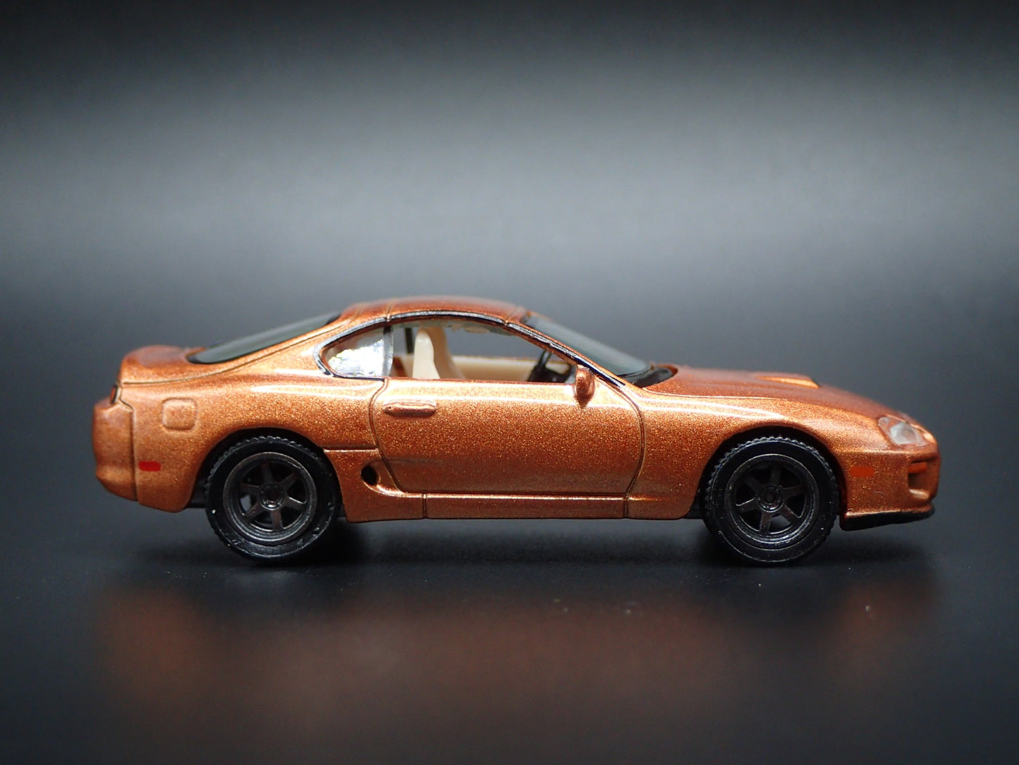 1993 - 2002 TOYOTA SUPRA GOLD 1/64 SCALE COLLECTIBLE DIORAMA DIECAST MODEL CAR