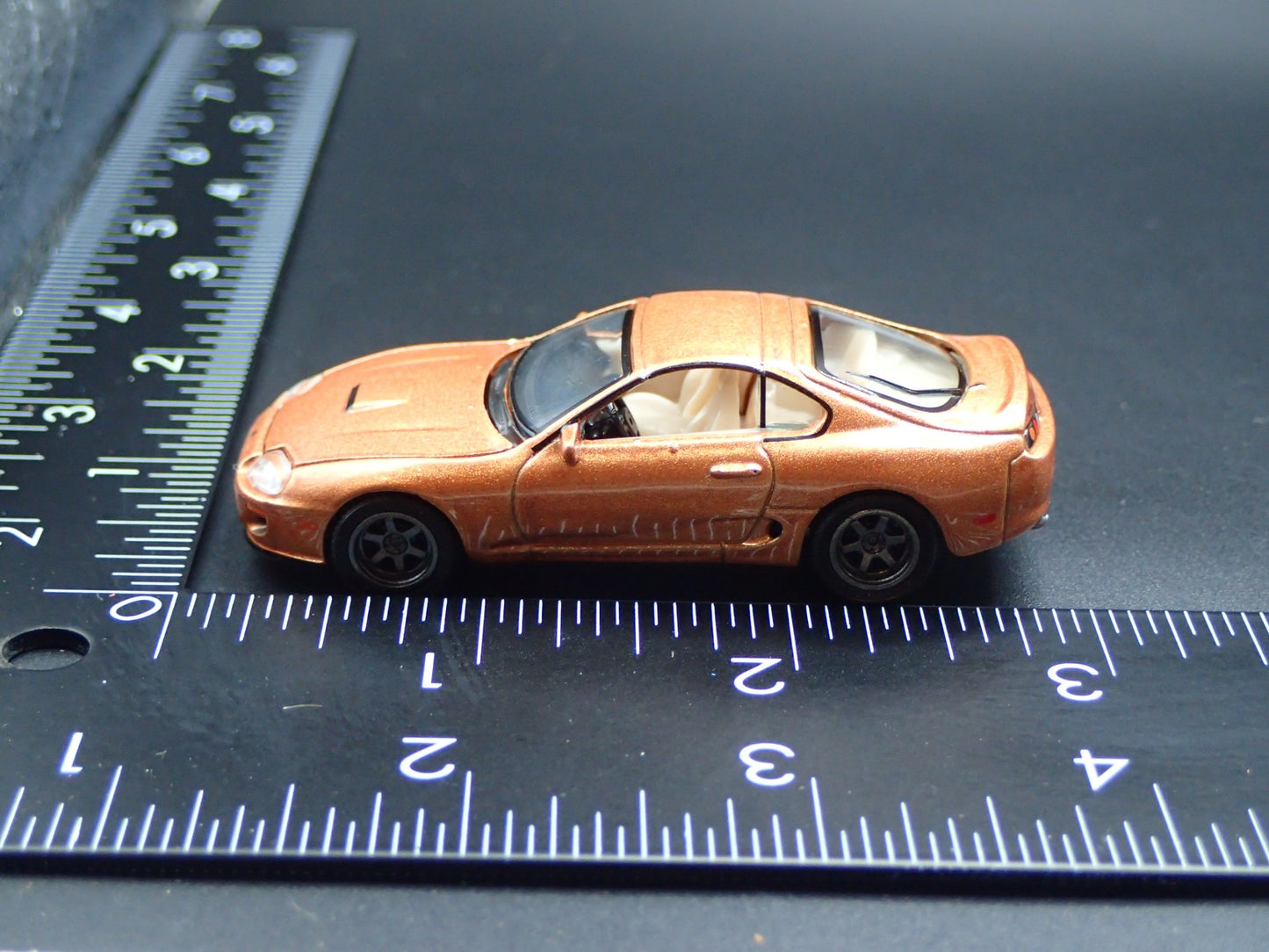 1993 - 2002 TOYOTA SUPRA GOLD 1/64 SCALE COLLECTIBLE DIORAMA DIECAST MODEL CAR