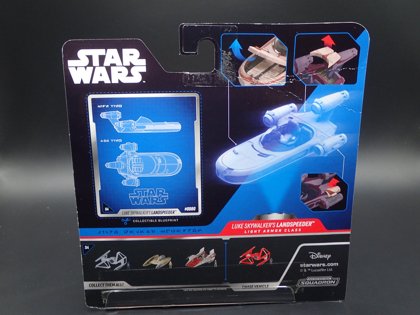 2025 STAR WARS MICRO GALAXY SQUADRON LUKE SKYWALKERS LANDSPEEDER CHASE SERIES 4