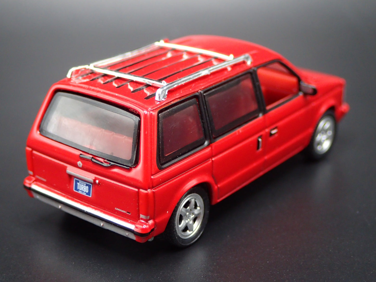 1984-1990 DODGE CARAVAN RED 1/64 SCALE COLLECTIBLE DIORAMA DIECAST MODEL CAR