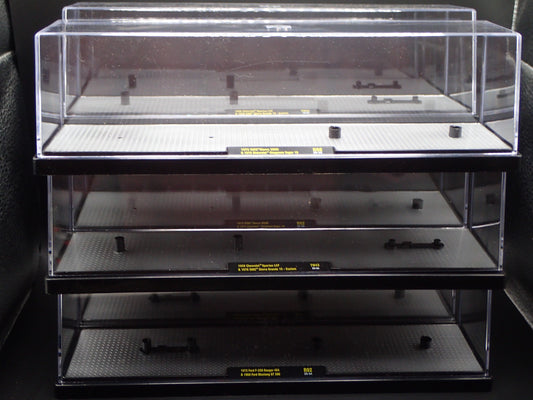 LOT OF 6 1/64 M2 LONG PLASTIC DISPLAY CASES DIECAST MODEL CAR DISPLAYS