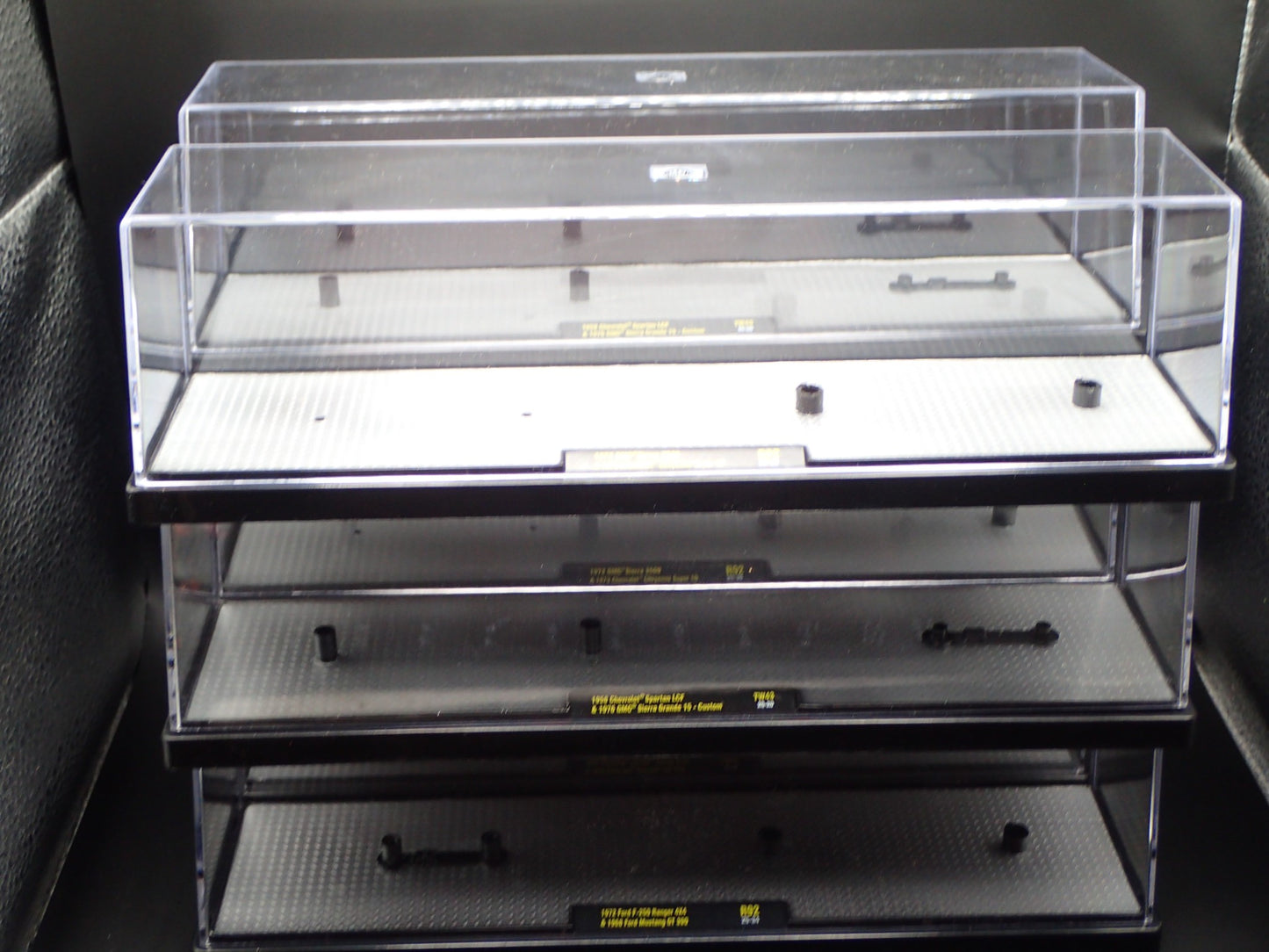 LOT OF 6 1/64 M2 LONG PLASTIC DISPLAY CASES DIECAST MODEL CAR DISPLAYS