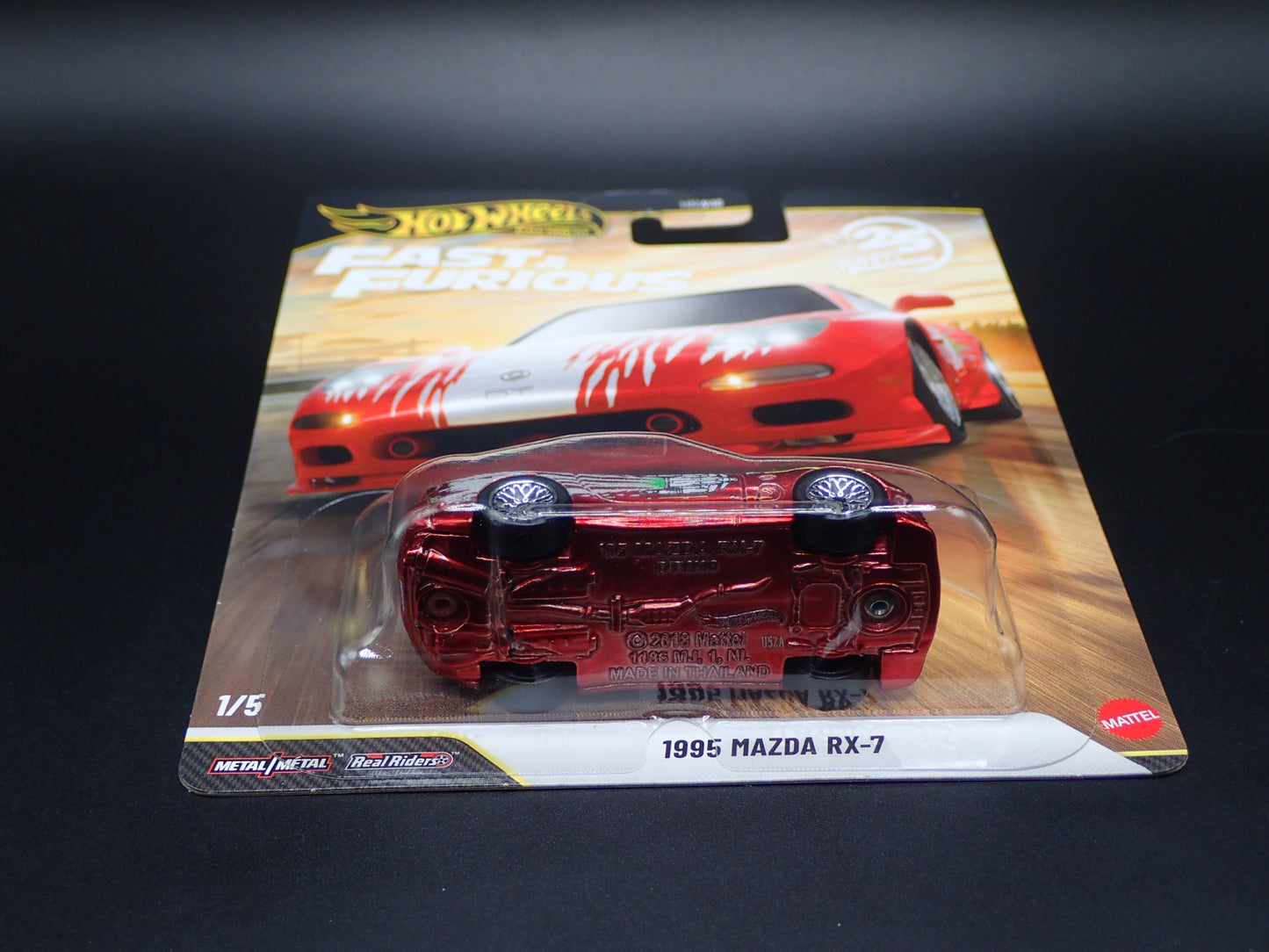 2026 HOT WHEELS PREMIUM FAST & FURIOUS 25YR 1/5 1995 MAZDA RX7 RED CHASE