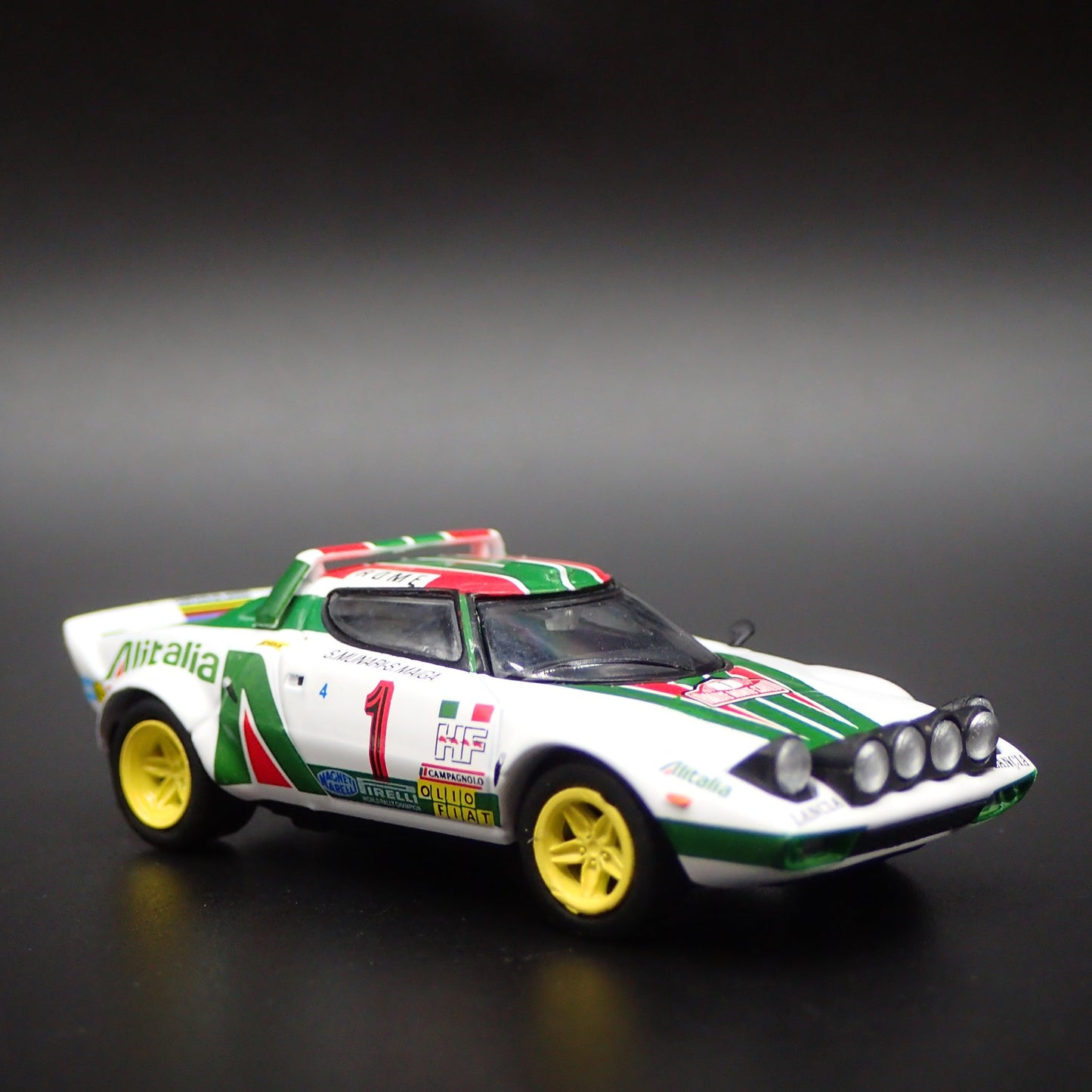 1973-1978 LANCIA STRATOS HF #1 ALITALIA RACE CAR 1:64 SCALE DIECAST MODEL CAR