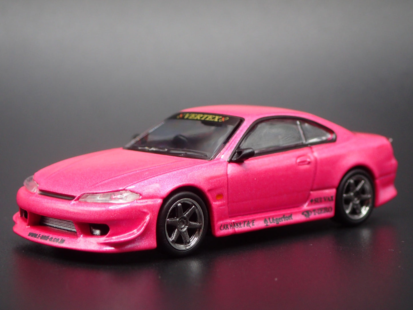1999-2002 NISSAN SILVIA S15 VERTEX PINK 1:64 SCALE COLLECTIBLE DIECAST MODEL CAR
