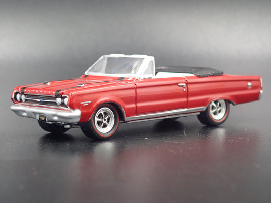 1967 67 PLYMOUTH GTX CONVERTIBLE RED 1/64 SCALE DIORAMA DIECAST MODEL CAR