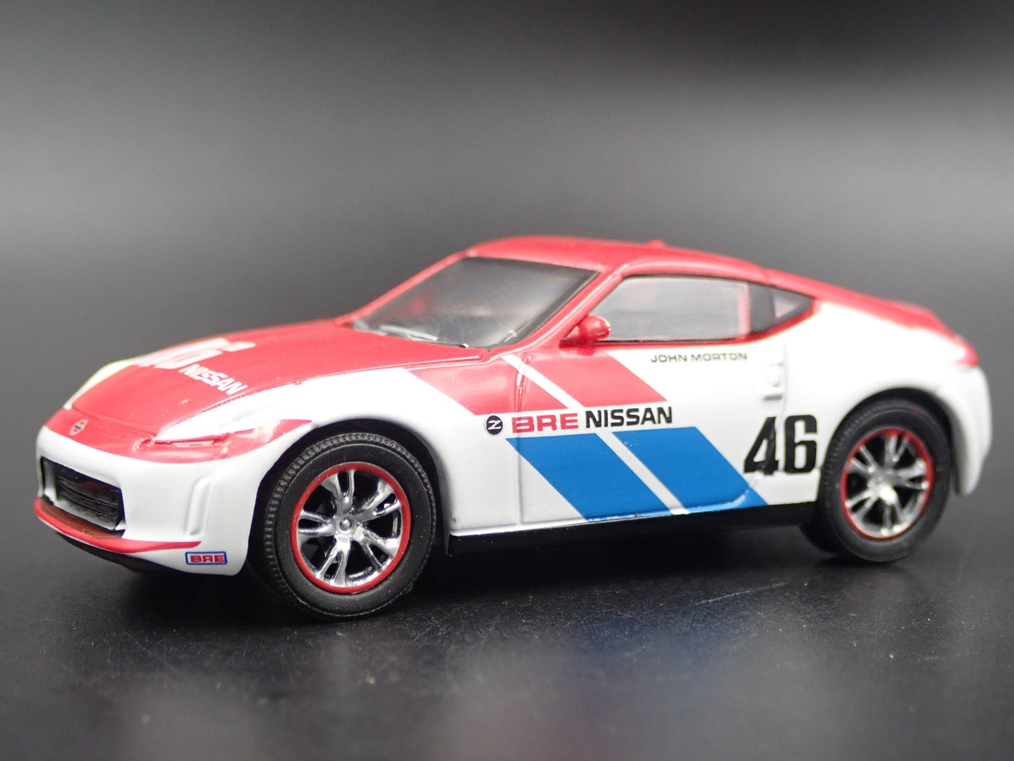 2009-2020 NISSAN 370Z BRE JOHN MORTON WHITE 1:64 SCALE DIORAMA DIECAST MODEL CAR