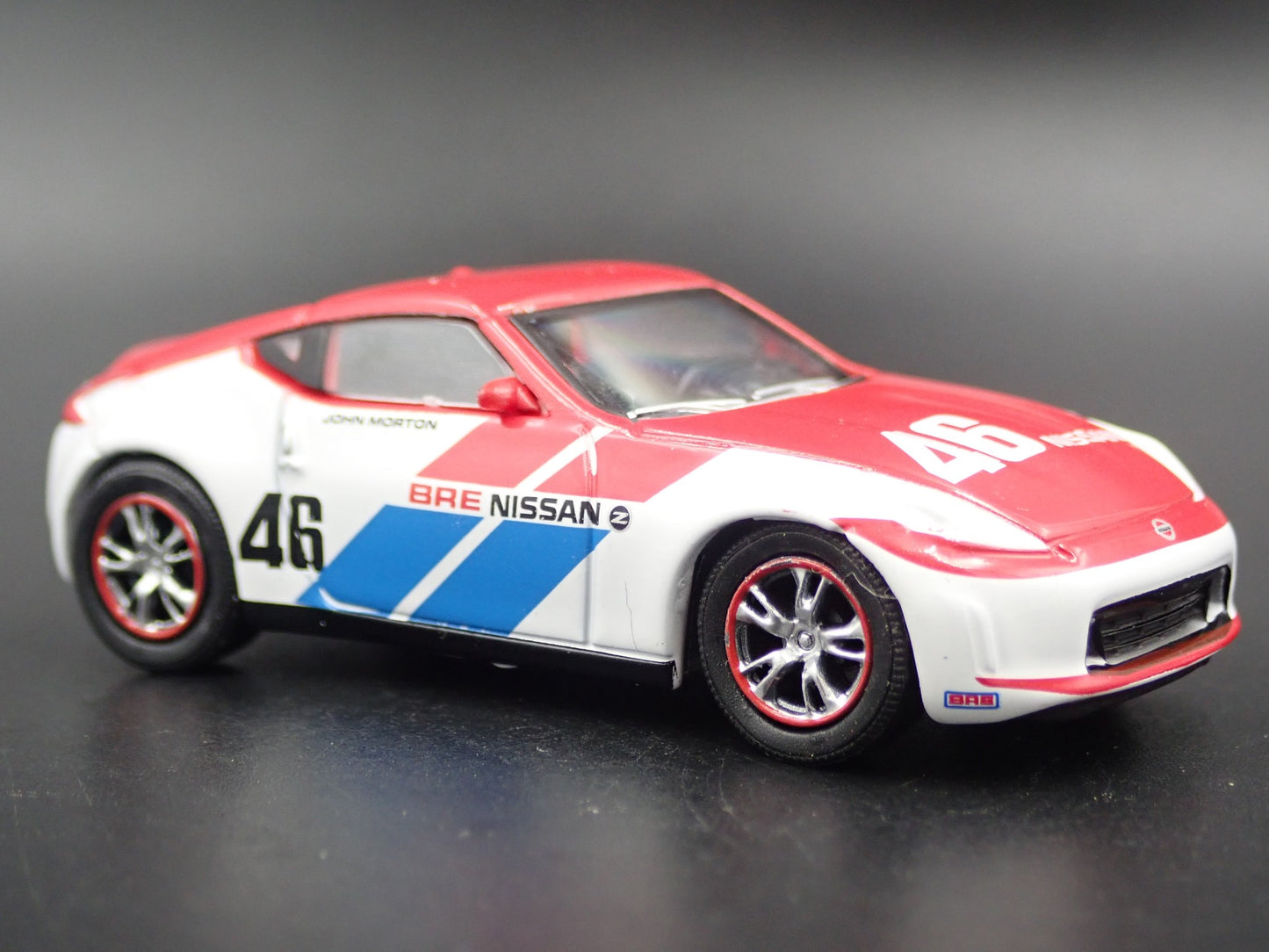 2009-2020 NISSAN 370Z BRE JOHN MORTON WHITE 1:64 SCALE DIORAMA DIECAST MODEL CAR