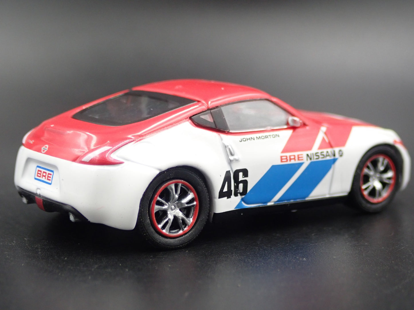 2009-2020 NISSAN 370Z BRE JOHN MORTON WHITE 1:64 SCALE DIORAMA DIECAST MODEL CAR
