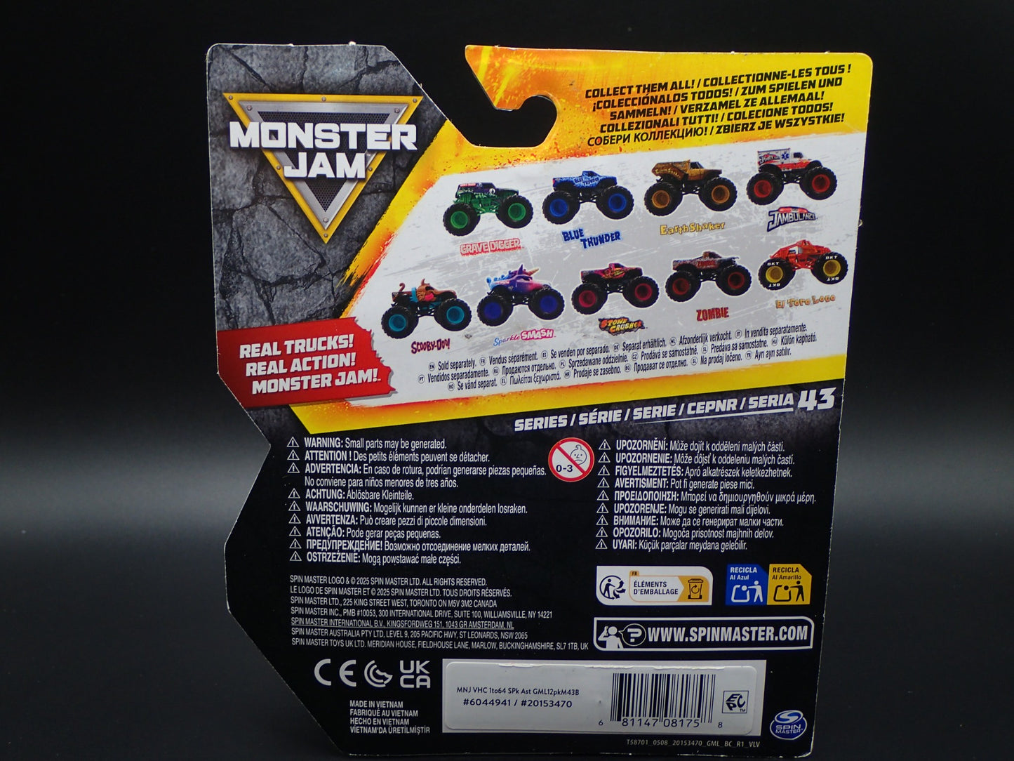 2025 SPIN MASTER MONSTER JAM TRUCK GRAVE DIGGER LEGACY TRUCKS SERIES 43