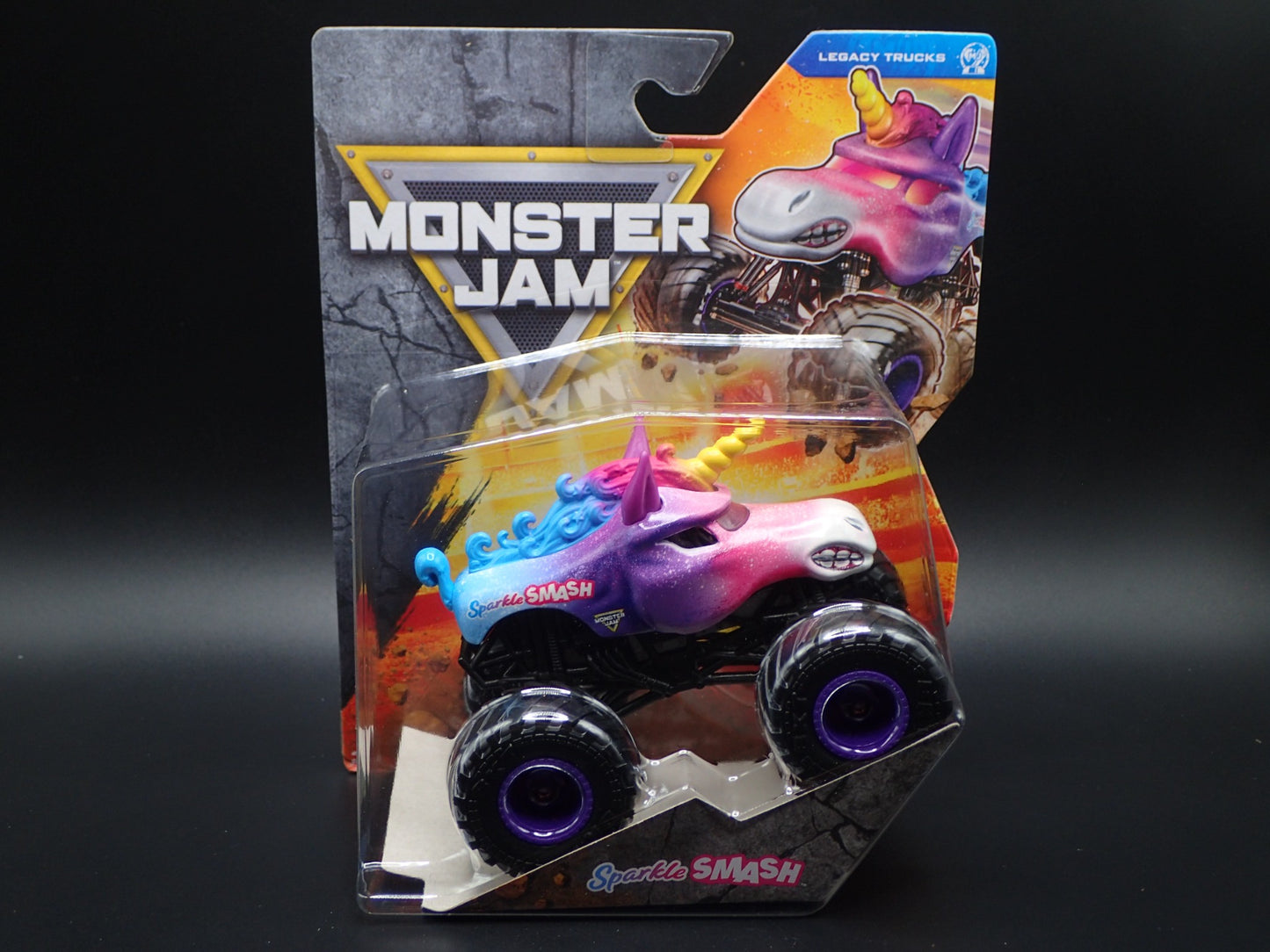 2025 SPIN MASTER MONSTER JAM TRUCK SPARKLE SMASH UNICORN LEGACY TRUCKS SERIES 43