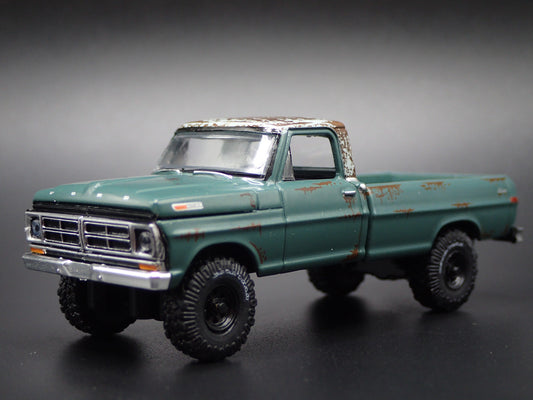 1972 72 FORD F250 CUSTOM 4X4 PICKUP TRUCK 1/64 SCALE DIORAMA DIECAST MODEL CAR