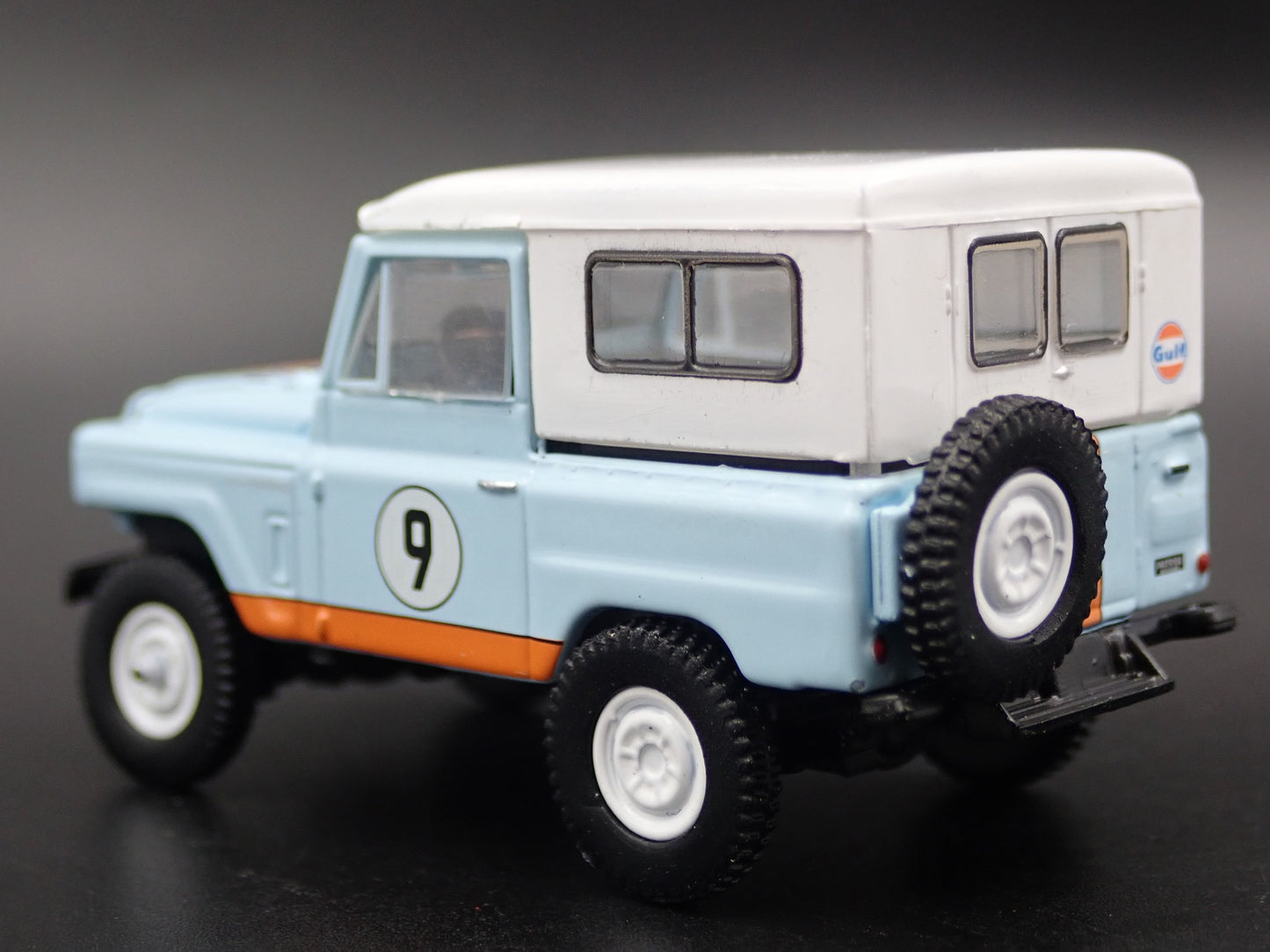 1960-1980 NISSAN PATROL SUV TRUCK GULF RACING BLUE 1:64 SCALE DIECAST MODEL CAR