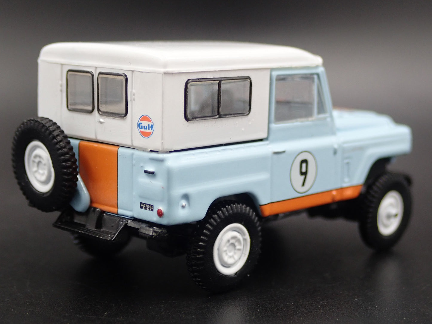 1960-1980 NISSAN PATROL SUV TRUCK GULF RACING BLUE 1:64 SCALE DIECAST MODEL CAR