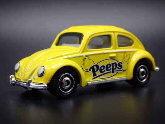 1960-1969 VW VOLKSWAGEN BEETLE BUG W HITCH PEEPS 1:64 SCALE DIECAST MODEL CAR
