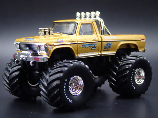 1979 79 FORD F250 MONSTER TRUCK BIGFOOT 50TH GOLD  1/64 SCALE DIECAST MODEL CAR