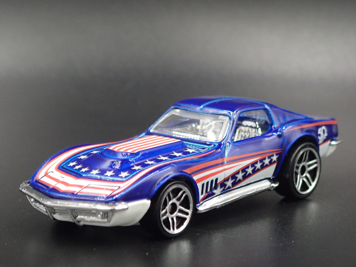 1969 69 CHEVY CHEVROLET CORVETTE BLUE 1:64 SCALE DIORAMA DIECAST MODEL CAR