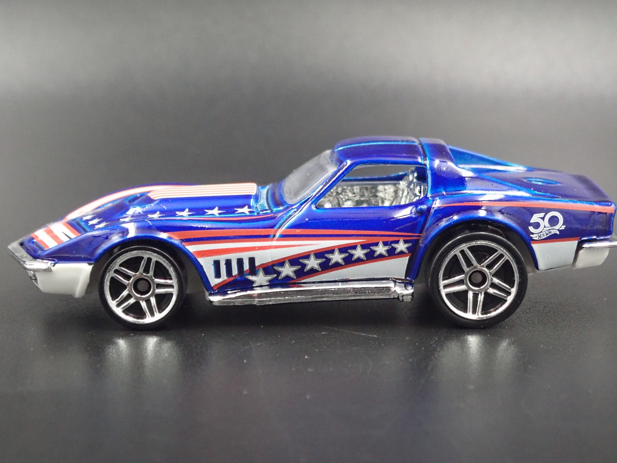 1969 69 CHEVY CHEVROLET CORVETTE BLUE 1:64 SCALE DIORAMA DIECAST MODEL CAR