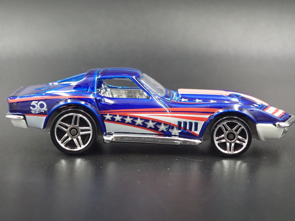 1969 69 CHEVY CHEVROLET CORVETTE BLUE 1:64 SCALE DIORAMA DIECAST MODEL CAR