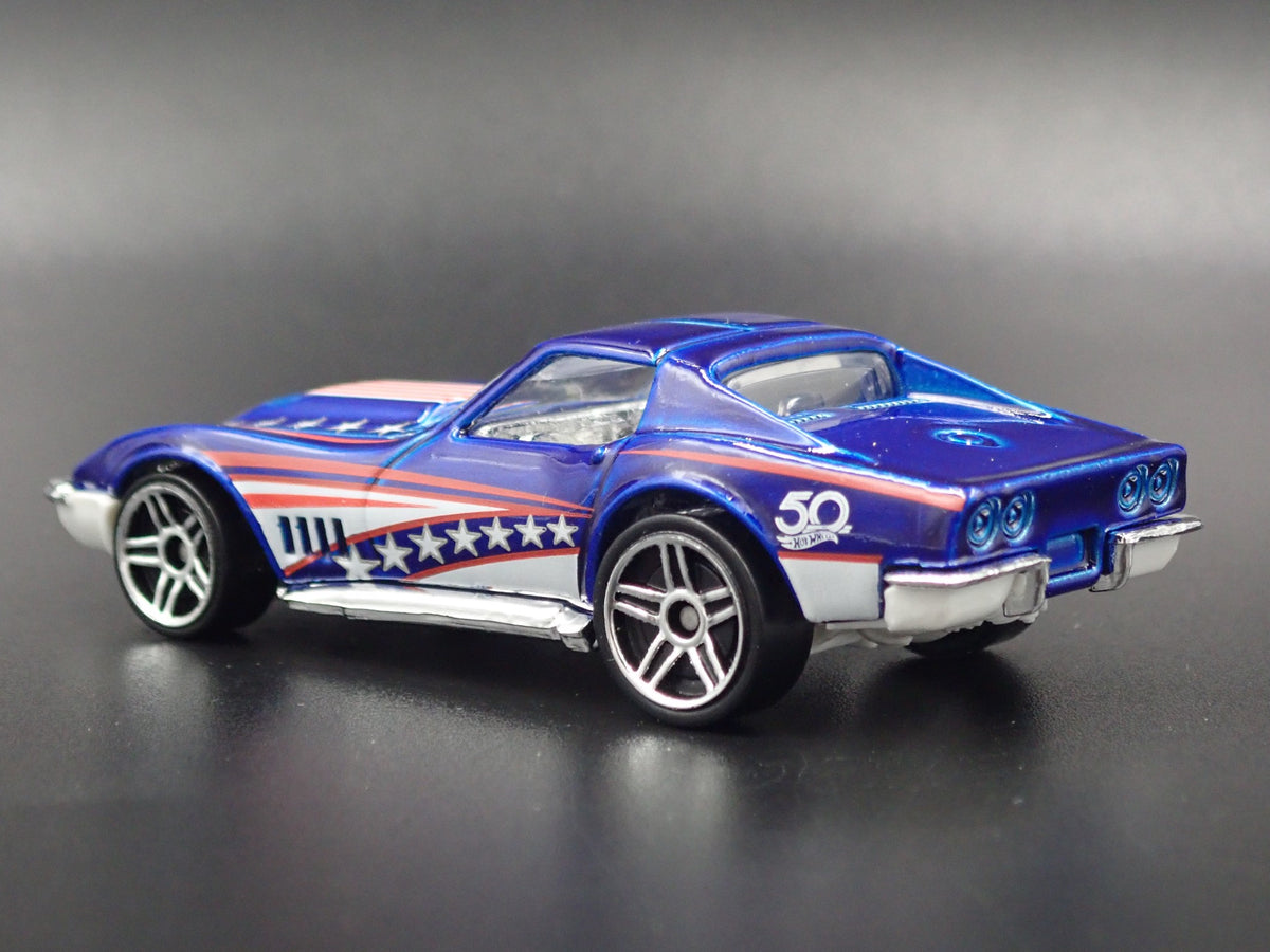 1969 69 CHEVY CHEVROLET CORVETTE BLUE 1:64 SCALE DIORAMA DIECAST MODEL CAR