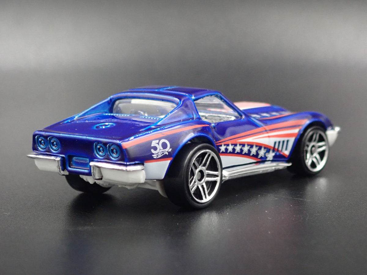 1969 69 CHEVY CHEVROLET CORVETTE BLUE 1:64 SCALE DIORAMA DIECAST MODEL CAR