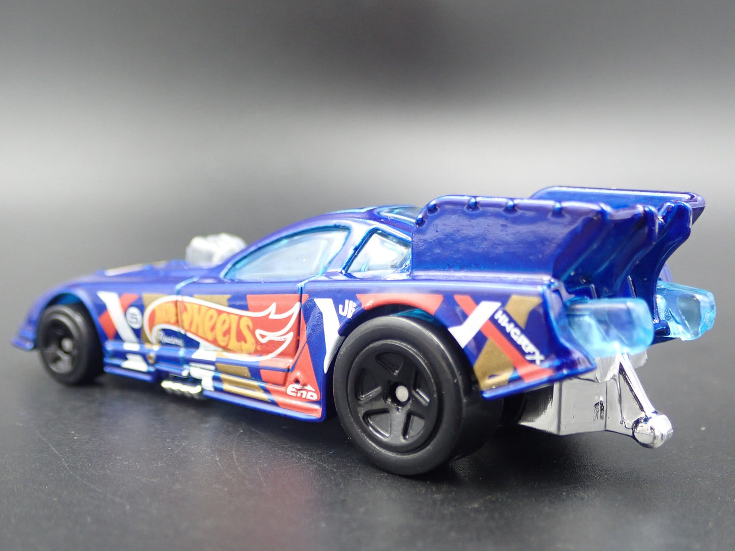 2005- 2009 FORD MUSTANG FUNNY CAR NHRA BLUE 1:64 SCALE DIORAMA DIECAST MODEL CAR