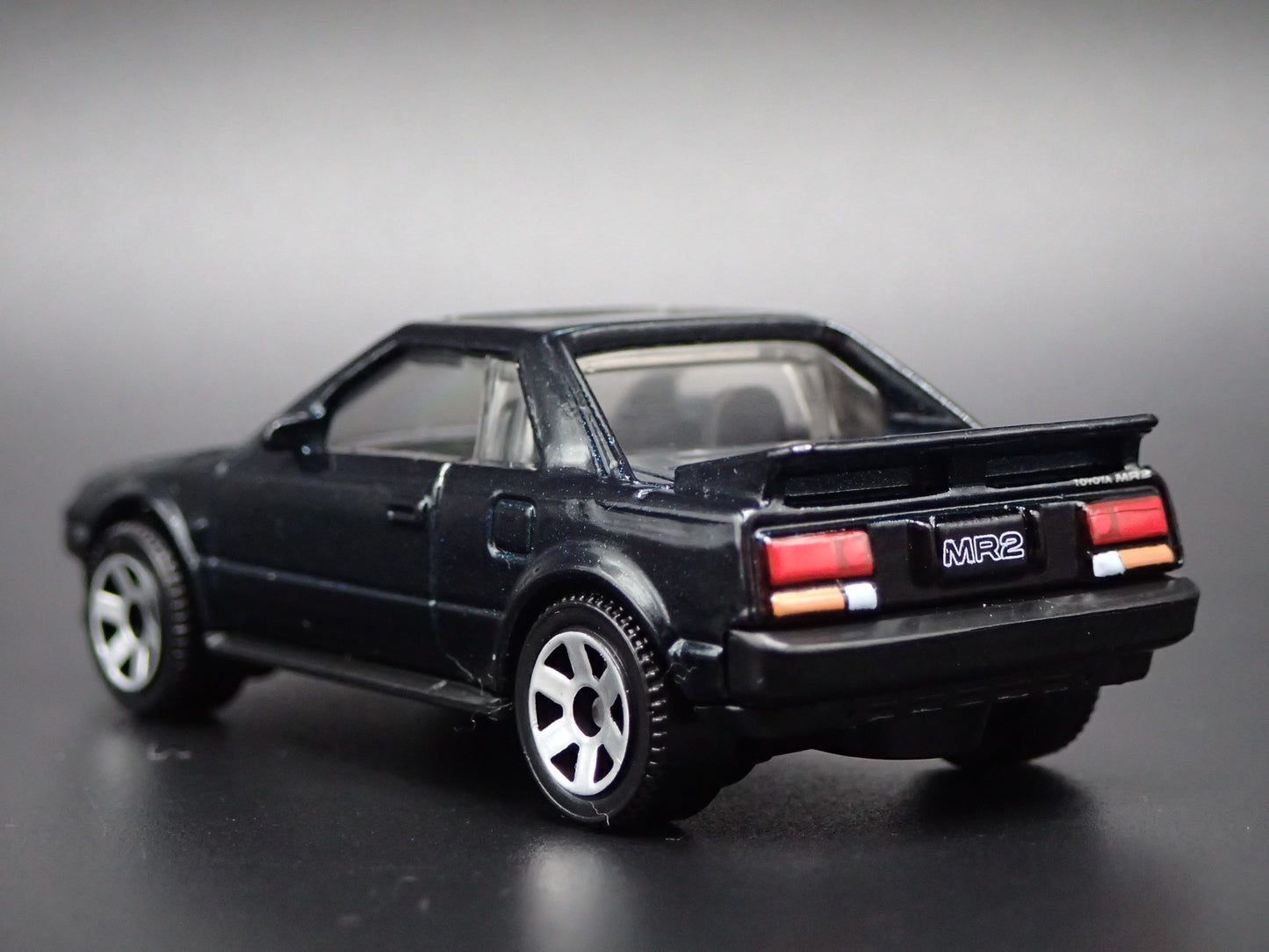 1984-1989 TOYOTA MR2 LIGHTS DOWN BLACK 1/64 SCALE COLLECTIBLE DIECAST MODEL CAR