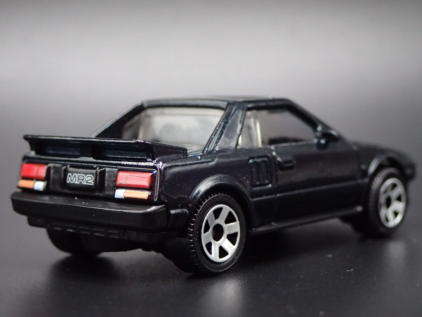 1984-1989 TOYOTA MR2 LIGHTS DOWN BLACK 1/64 SCALE COLLECTIBLE DIECAST MODEL CAR