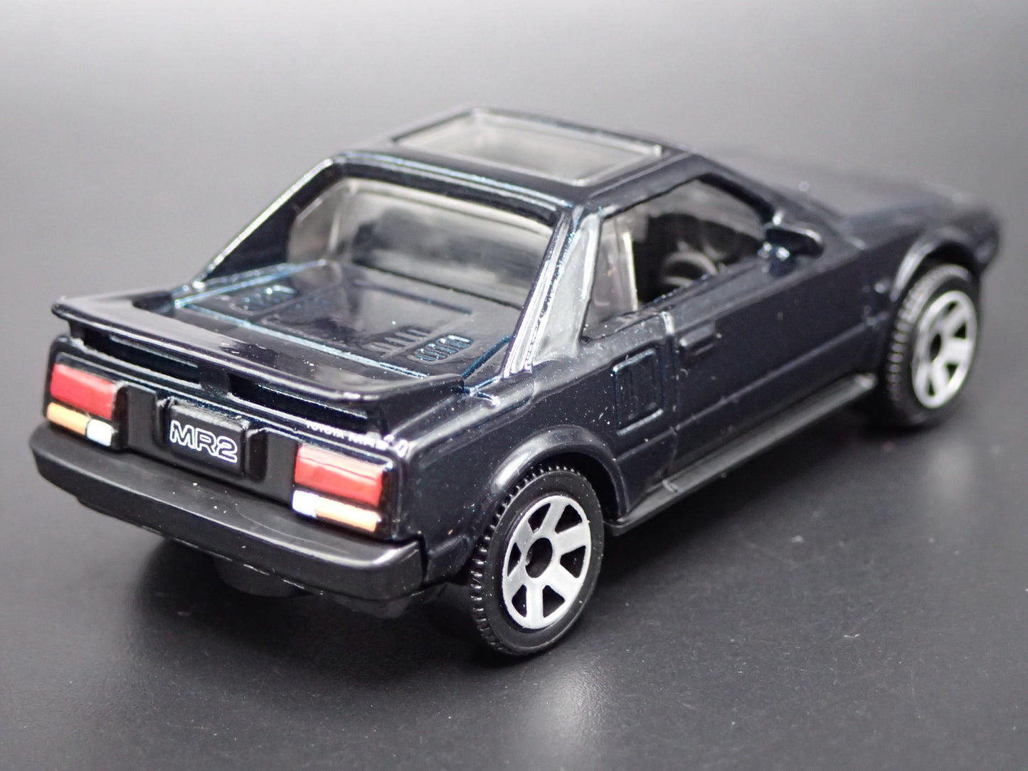 1984-1989 TOYOTA MR2 LIGHTS DOWN BLACK 1/64 SCALE COLLECTIBLE DIECAST MODEL CAR