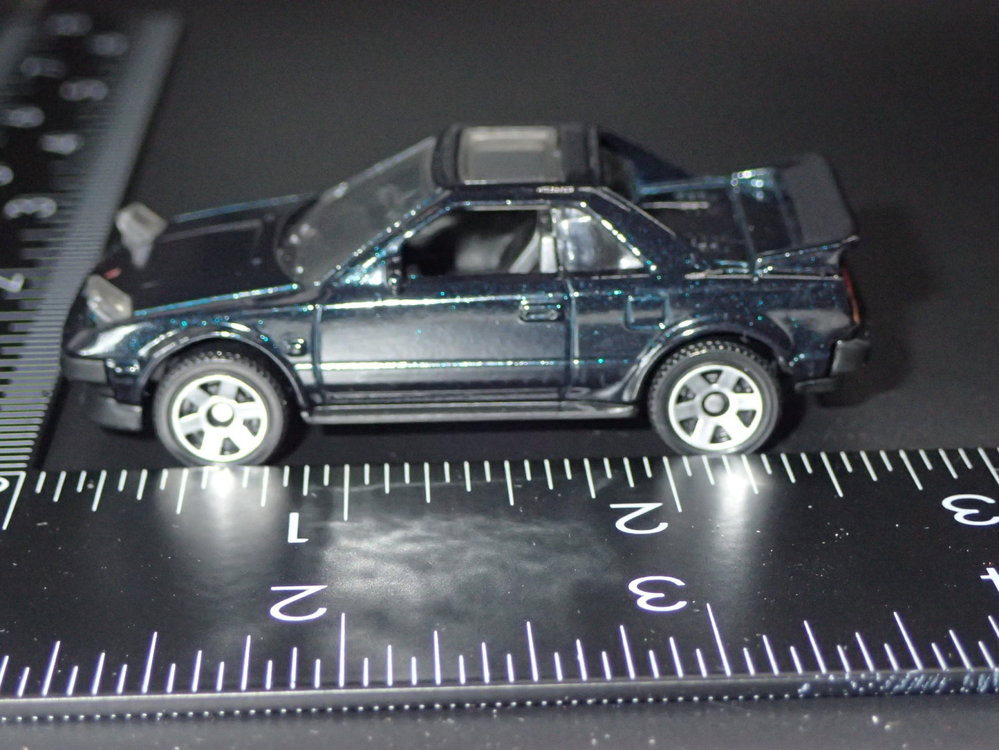 1984-1989 TOYOTA MR2 LIGHTS UP BLACK 1/64 SCALE COLLECTIBLE DIECAST MODEL CAR