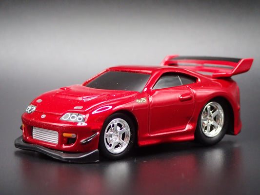 1993-2002 TOYOTA SUPRA RED 1/64 SCALE COLLECTIBLE DIORAMA DIECAST MODEL CAR