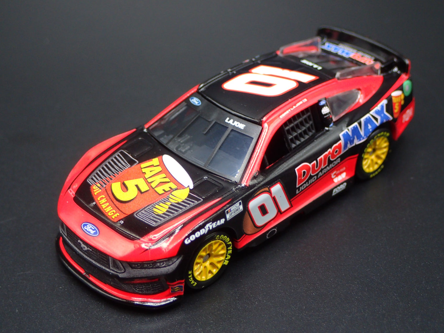 2025 25 FORD MUSTANG #01 COREY LAJOIE TAKE 5 OIL  NASCAR 1:64 DIECAST MODEL CAR