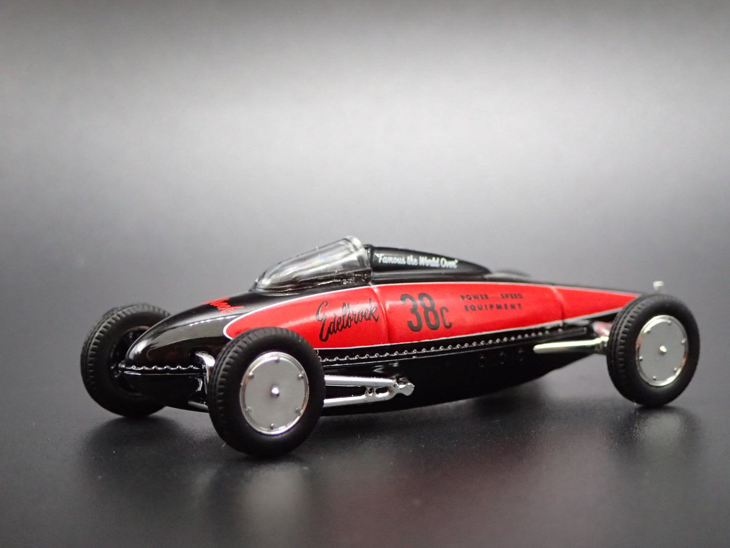 VINTAGE RACING 1938-1950 BELLY TANKER EDELBROCK 1/64 SCALE DIECAST MODEL CAR